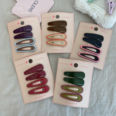 POMPOM基础水滴夹镂空边夹