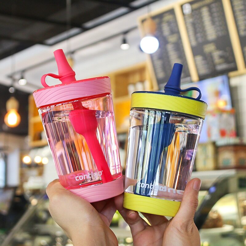 contigo康迪克吸管杯夏季高颜值水杯冷萃杯户外便携杯子pp塑料杯