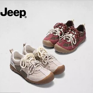 jeep运动鞋女款2025夏季新款德训鞋轻便舒适软底不累脚百搭鞋子女