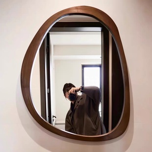 法式中古风浴室镜子智能镜子家用卫生间法式异形卫浴镜壁挂梳妆镜