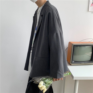 休闲西装外套男韩版宽松秋季男装小西服套装炸街dk制服XZ332-P50图片