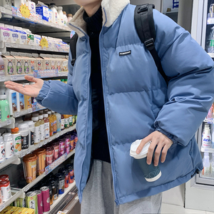 棉服男潮牌冬季加厚韩版羊羔毛立领外套帅气ins港风棉袄MY034-P80图片