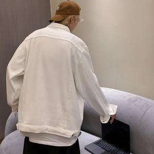 牛仔外套男秋季韩版潮牌工装外套港风大码宽松上衣JK08901-P58图片