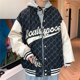 棒球服男潮ins秋季美式潮牌嘻哈拼接宽松情侣夹克Y06525-P52，男装夹克，星座308B-1