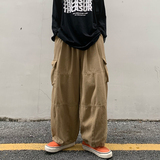 青少年美式工装裤子男多口袋港风直筒休闲裤阔腿长裤K0376-P38，男装休闲裤，星座308B-1