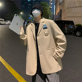炸街小西装外套男士春季休闲ins痞帅气西服港风休闲上衣XZ033-P55，男装西服，星座308B-1