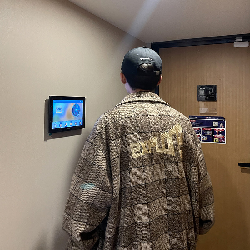 新款款港风工装男士格子夹克呢子外套JK0223-P88,男装夹克,星座308B-1