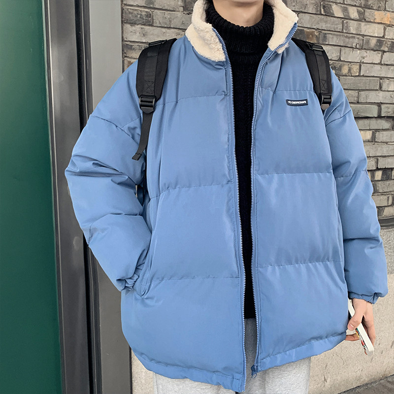 棉服男潮牌冬季加厚韩版羊羔毛立领外套帅气ins港风棉袄MY034-P80,男装棉衣,星座308B-1