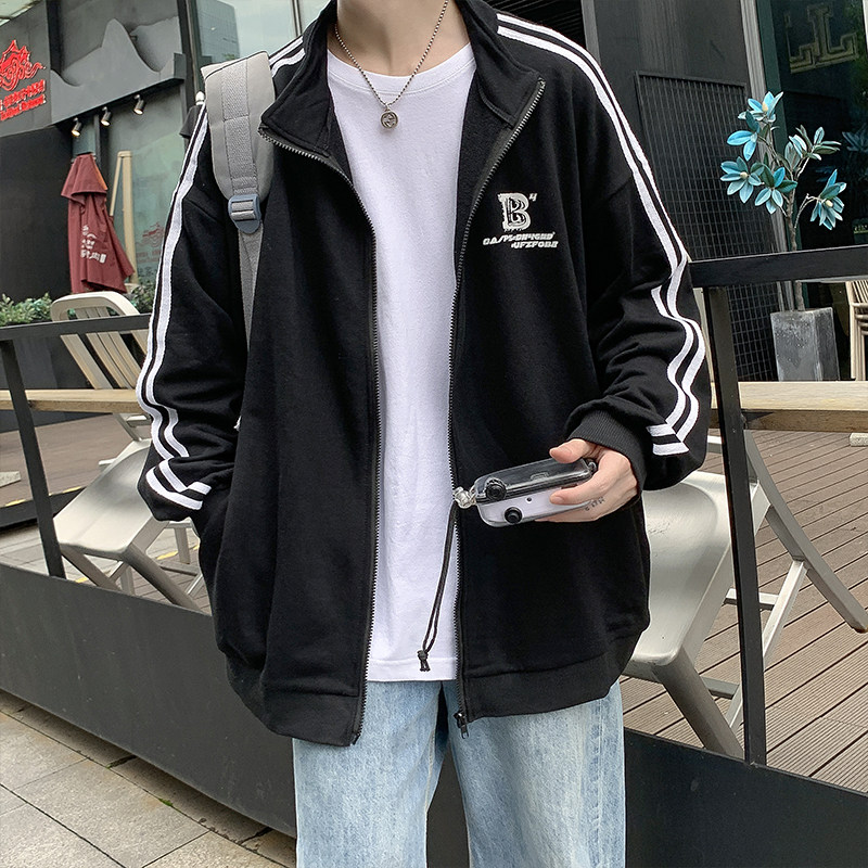 开衫卫衣男潮牌ins运动外套韩版潮流秋季情侣上衣服JK02007-P45,男装卫衣,星座308B-1