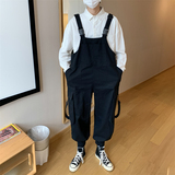 休闲工装背带裤男2023秋新款韩版ins复古宽松松紧束脚裤K069-P58，男装休闲裤，星座308B-1