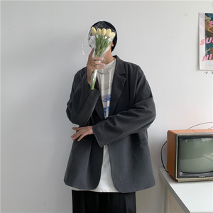 休闲西装外套男韩版宽松秋季男装小西服套装炸街dk制服XZ332-P50图片