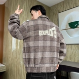 2023新款港风工装男士格子夹克呢子外套JK0223-P88，男装夹克，星座308B-1