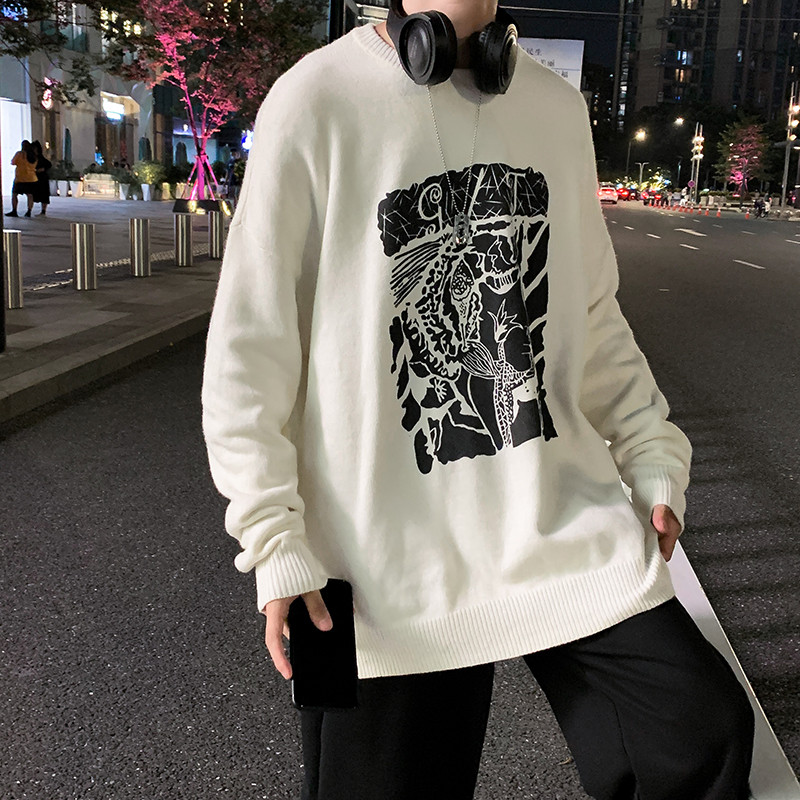 毛衣外套男秋季新款ins潮牌痞帅港风宽松百搭情侣线衣MY063-P42,男装针织衫/毛衣,星座308B-1