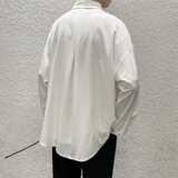 秋季韩版休闲纯色衬衫男百搭外套帅气bf风宽松痞帅衬衣CS221-P35，男装衬衫，星座308B-1