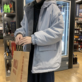 双面穿港风男连帽宽松羊羔绒情侣棉衣外套MY059-P82，男装棉衣，星座308B-1