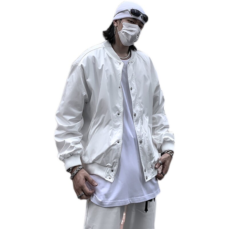 欧美简约炸街飞行夹克男潮牌街头痞帅宽松秋外套棒球服JK008-P58,男装夹克,星座308B-1