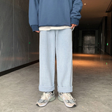 破洞牛仔裤男韩版潮流秋季宽松百搭薄款九分裤N0818-P40，男装牛仔裤，星座308B-1