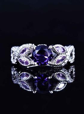 臻荣wish货源新款镶嵌紫水晶克拉