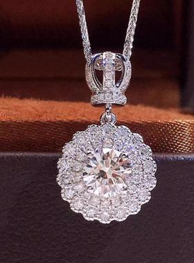 新款璀璨仿莫桑钻石皇冠头吊坠