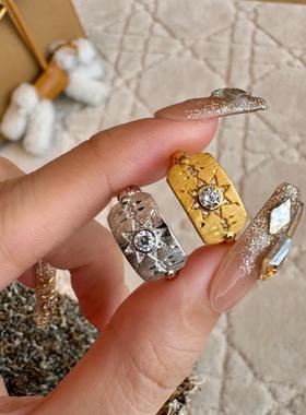 中古风Vintage星灿盾牌手工拉丝