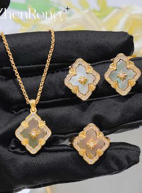 意大利复古宫廷风布拉提白贝母