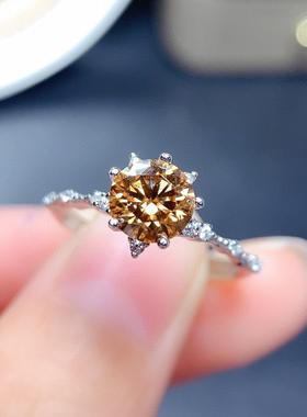 网红爆款八心八箭香槟色摩根石