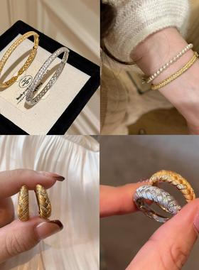 意大利拉丝穗穗平安手镯法式复古