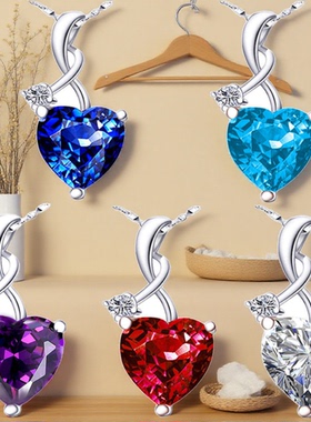 臻荣ebay热卖新款红宝石爱心形