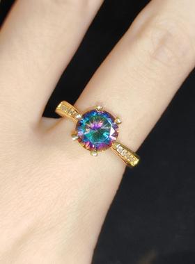 引流福利品镀18k黄金七彩镭射钻