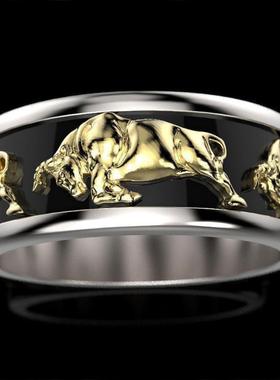 臻荣wish新款金牛座戒指欧美埃及