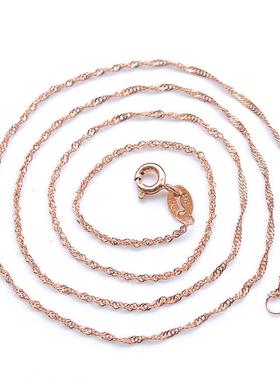 臻荣饰品铜镀银镀玫瑰金水波链