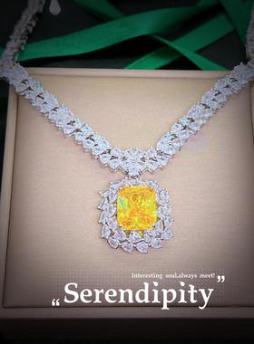 高端珠宝设计款阿斯切黄钻项链