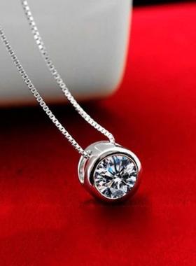 铜镀银八心八箭单钻吊坠简约璀璨