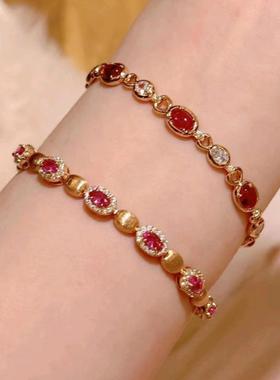 复古老钱风鸽子蛋鸽血红锆石中古