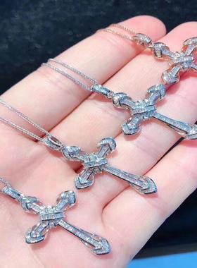 时尚百搭轻奢梯方吊坠ins风镀18K