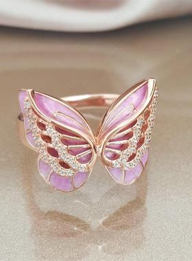 臻荣wish速卖通外贸新款镶钻粉色