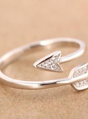 臻荣wish热卖新款箭头戒指欧美镀