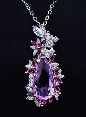 新款重工设计超仙蝴蝶摩根石吊坠