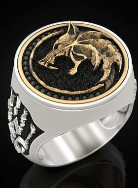 臻荣wish新款巫师狩猎者狼爪戒指