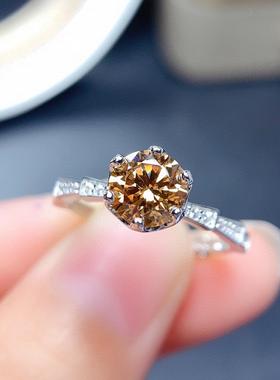 网红同款八心八箭高碳钻戒pt950