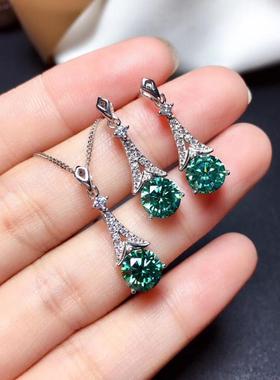 满钻八心八箭高碳钻吊坠镀铂金仿