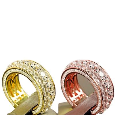 臻荣wish热卖镀14k黄金满钻圆形