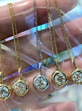 轻奢简约1克拉泡泡钻吊坠镶嵌