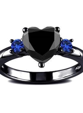 臻荣wish新款欧美爱心形戒指镀