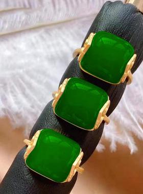 仿和田玉戒指女镀黄金复古宫廷