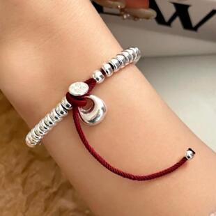 平安喜乐钱串子称心如意盘缠本命年手工编织红绳手链女生手饰首饰