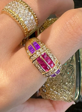 vintage中古风英产经典双色古董