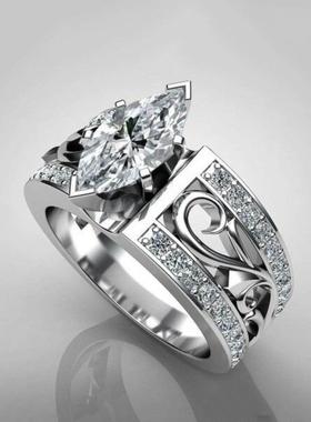 臻荣wish新款镂空通花镶钻异形钻