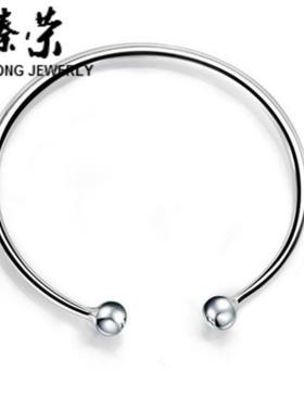 铜镀银手镯女式韩国韩版欧美时尚
