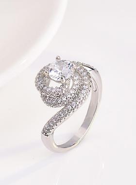 臻荣速卖通新款满钻AAA锆石旋转